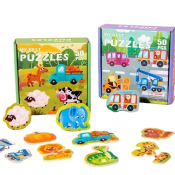 Wooden Puzzle Educational Toy Color 16x6x16cm ASTM En71 1Y MOQ100 - Ningbo Colorswoo Art Supply Co., Ltd. - China
