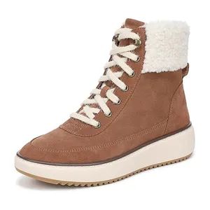 Winter Female Leather Snow Boots Mid Heel Round 1Y MOQ100 Origin China Season Winter Gender Female Toe Style Round Material Leather - NOBLE SHOES CO.,LIMITED - China