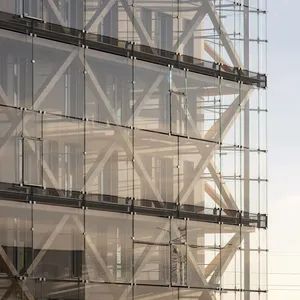 Point Supported Glass Wall Installation Residential Properties Curtain Wall - FOSHAN SUNRAY WINDOWS LIMITED COMPANY - China
