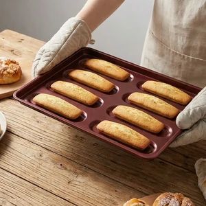 Premium 8 Cavity Hot Dog Baking Pan Tray Bun Professional Cater Non Stick Hotdog Tray - Jiangsu T-Shine Bakeware Co., Ltd. - China
