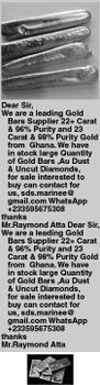 Gold -  Mineral Metal Bureau Gh Ltd - Ghana