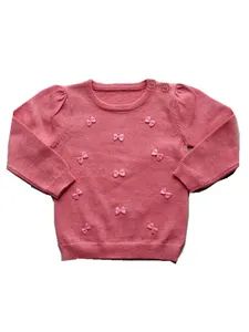 Kids Childrens Girls Round Neck Pullover with Butterfly - Qingdao TYan Hong Commerce Co., Ltd. - China