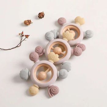 Popular Baby Toys Silicone Teether Anti-Eating Hand Chewing Soothing Rattle Novelty Baby's Teething Relief Gift Plastic Baby Toys - Shantou Chenghai Jiuyi Toy Factory - China