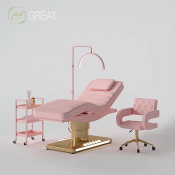 Modern Luxurious Set of Chairs for Salon 3 Motors Electric Massage Table Bed Adjustable Cosmetic Treatment Medical SPA Bed - Foshan Great Furniture Co., Ltd. - China