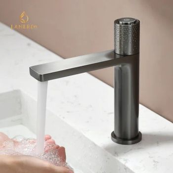 China Wholesale Torneira Watermark Gun Gray Sanitary Ware Lavatory Brass Wash Basin Faucet Mixer Tap Small Modern Taps Bathroom Basin Faucets - Jiangmen Anmei Industrial Company Limited - China