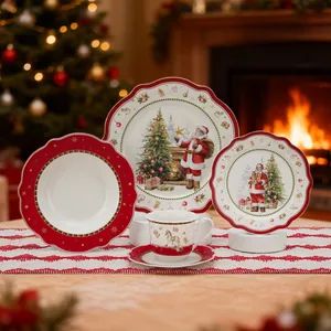 New Products Christmas Santa Claus Ceramic Dinner Plate Porcelain Dinnerware Gift Set - Shenzhen Hua Mei Industry Development Ltd. - China