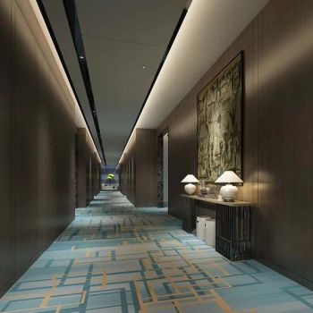 Star Hotels Wall to Wall Wool Moquette Machine Tufting Corridor Hallway 3D Carpets - Foshan Jinbilun Carpet Industry Co., Ltd. - China