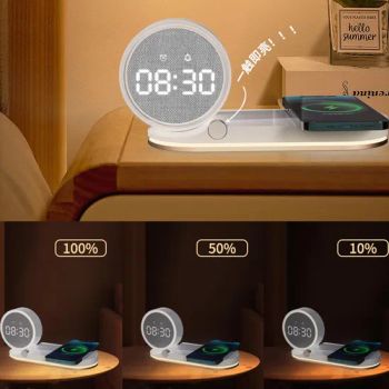 New Digital Clock Wireless Charger Smart Three-in-One 15W Alarm Clock Wireless Charging Multi-Function - Shenzhen Haizhi Trading Company Ltd. - China
