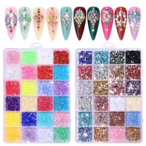 Shiny 3D Flat Diamond Glitter Ab Crystal Accessories for Nails Gem DIY - Ningbo Sundy Imp & Exp Co., Ltd. - China