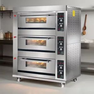 3 Deck 6 Trays Commercial Kitchen Gas Electric Bread Baking Oven - Miluo Frank Technology Co.,Ltd. - China