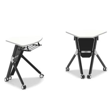 Computer Desk with Wheels Office Meeting Training Folding Table - Foshan Mingle Furniture Co., Ltd. - China