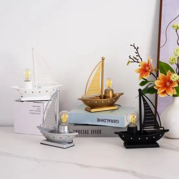 Desk Lamps Sailboat Designer Stereo Decor Creative Touch Switch Three Color Dimming Reading Bedside Modern Table Lamp - Zhongshan iluminize Lighting Co., Ltd. - China