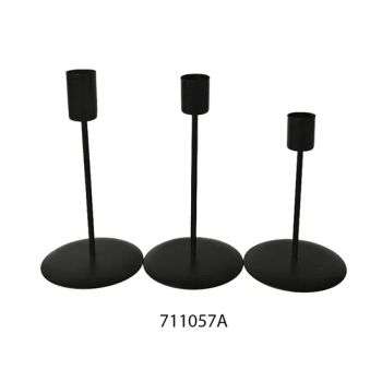 High Quality European Style Black Metal Candle Holder Sets for Home Decoration - NINGBO BOHONGCHUANGYI INTERNATIONAL CO., LTD. - China