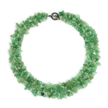 Handmade Jewelry Natural Crystal Cluster Necklace Round 45CM Silver Gold 1Y MOQ100 - Haifeng Alaric Inc - China