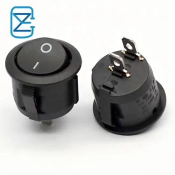 Kcd1 Diameter Small Round Boat Rocker Switches Black Mini Round 2 Pin 10A 125VAC 6A 250VAC on-off Rocker Switch - Shenzhen Cozy Electronics Co.,Ltd. - China