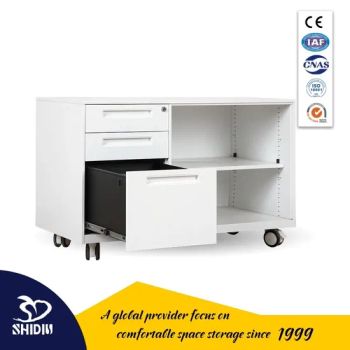 White Mobile Pedestal Filing Cabinets Under Desk Mobile Drawers Cabinet - LUOYANG SHIDIU IMPORT AND EXPORT CO., LTD. - China