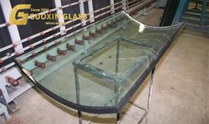 Curved Double Glazed Glass Safety Tempered Toughened Soundproof Insulated Glass for Partition Wall Curtain Wall - Jiangsu Guoxin Glass Co., Ltd - China