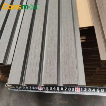 3D Embossing Decoration Outdoor Faux Wood Exterior Curtain Wall Laminated WPC Wall Cladding Panel - Linyi Consmos New Building Materials Co., Ltd. - China