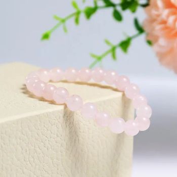 Wholesale Unisex 8mm Natural Rose Quartz Bead Crystal Bracelets Reiki Healing - Xiamen Amore Gift Solutions Co., Ltd. - China