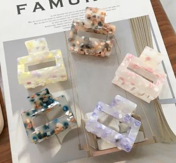 Women Girls 5cm 7.5cm Square Acetic Acid Hair Accessories Clips Medium Small Hair Claws Acetate Claw Clip - Wenzhou Shining Import&Export Co.,Ltd. - China