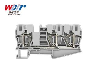 DIN Rail Mounted Terminal Block Spring Terminal Block 10mm 3way - Zhejiang Weide Electric Co., Ltd. - China