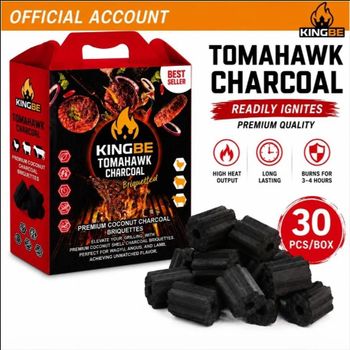 Tomahawk Premium Charcoal Briquette for Steak, BBQ & Grilling (Long-Burning, Low-Smoke, OEM) - THE RICH ALTERNATIVE PRODUCT LIMITED PARTNERSHIP - Thailand