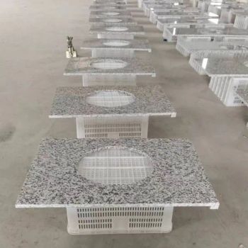 Natural Stone Granite Countertop Vanity Top Edging Eased Color Yellow Size 49"X22" Origin China Model NO. SG-88 Trademark - Xiamen Shun Shun Stone Import & Export Co., Ltd. - China