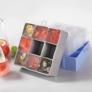 9 Cavities Silicone Ice Cube Tray Ice Cube Maker for Whiskey Weight 92f MOQ 3000PCS Model NO. LX015 Trademark EVERSUN HS Code 8210000000 - Yangjiang Eversun Industry & Trade Co., Ltd. - China