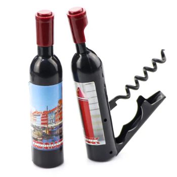 New Custom Magnetic Plastic Stainless Steel Bottle Shaped Wine Corkscrew Openers - Jinjiang Naike Eco Technology Co., Ltd. - China