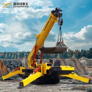 Factory Price 3000kg 3m-9.5m Construction Equipment Small Spider Crane Landward Manufacturer Wholesale at Cost Price Crawler Crane 1.2 Ton Mini Spider Crane - SHANDONG LANDWARD HI GROUP - China