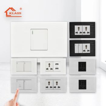 Klass Us American Standard Black Color Electric Wall Switch Sockets and Switches - Wenzhou Sunny Electrical Co., Ltd. - China