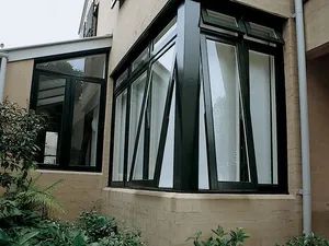 Premium Aluminum Window Thermal Break Big Awning Wind Bracing with Flyscreen Style - Reaching Build Co., Ltd. - China