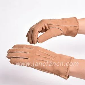 Best Quality Winter Double Face Merino Sheepskin Leather Warm Gloves - Shijiazhuang Janefan Import and Export Trade Co., Ltd. - China