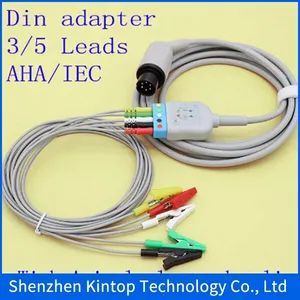 Compatible New 6pin to DIN 3/5 Leads ECG EKG Trunk Cable with Veterinarian Alligator Electrode Clip Leadwire Ktp8h020 - Shenzhen Kintop Technology Co., Ltd - China