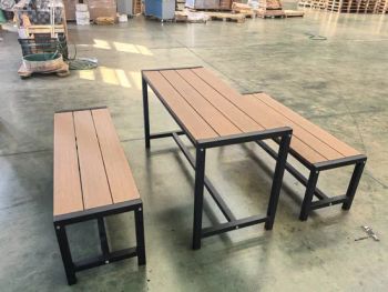 Garden Villa Courtyard Leisure WPC Table Bench Set, Waterproof Terrace Furniture - Anhui Guofeng Wood-Plastic Composite Co., Ltd. - China