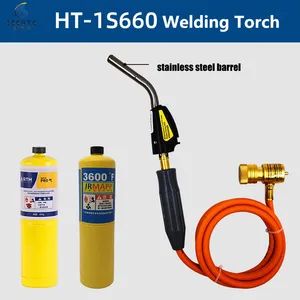  HT 1S660 Mapp Gas Copper Welding Torches High Working Temperature Bent Tube Spin 360 Degrees Versatile for Different - Qingdao Geerte Refrigeration Parts Co., Ltd. - China
