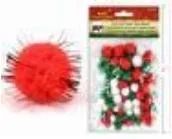 Xmas Craft POM Poms Pk80 3sizes Asst 3cols - Ningbo Chenzhifei Handicraft Co., Ltd - China