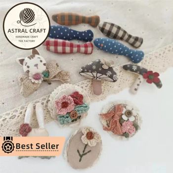 Handmade Finished Fashion Party 3D Floral Rose New New Embroidery Brooch Pin - Shantou Tianshangxing Crafts Processing Factory - China