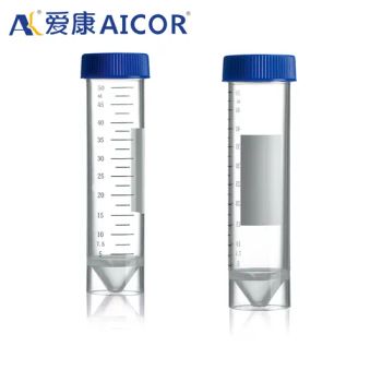 Medical Lab Self Standing Plastic Graduate Sterile Screw Cap Centrifuge Tubes 50ml - Zhejiang Aicor Medical Technology Co., Ltd. - China