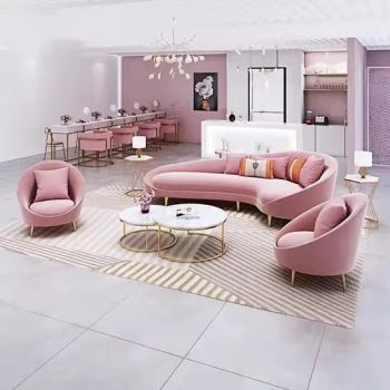 Living Room Sofas Pink Green Fabric Single Double Three Seater Waiting Sofa - Henan Eminent Medical Devices Co., Ltd. - China