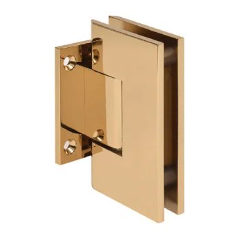 90 Degree Modern Bathroom Door Hinge French Gold Brass Window Cabinet Hinges for Hotel Shower Rooms Glass Shower Doors - Zhaoqing Yuxinda Hardware Products Co., Ltd. - China