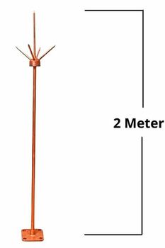 Copper Lightning Arresters Brand GTP Warranty Yes Length 2 Meter Material Copper Rated Voltage 9 kV Certification CPRI Arrester Type - Gujarat Techno Projects - India