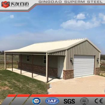 Prefabricated Steel Structure Building Storage House Metal Warehouse Shed Kit Barn Home Prefabricated Garage Price with Sandwich Panel - QINGDAO SUPERM STEEL CO., LTD. - China
