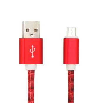 Crocodile Leather USB Data Mobile Phone Cable for iPhone and Andriod - Guangzhou Okai Electronic Technology Co., Ltd. - China