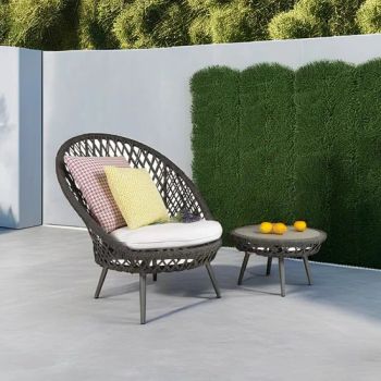 Outdoor Modern Teak Rope Woven Chair Outdoor Restaurant Furniture Bistro Cafe Tables and Chairs Set - Foshan Artsun Furniture Co., Ltd. - China