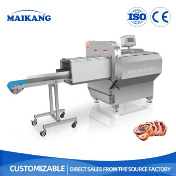 Automatic Electric Meat Cutter Slicer Chopper Machine with PLC Control and Portion Cutting for Food Factory and Central Kitchen Applications Factory Price - Zhucheng Maikang Mechanical and Electrical Technology Co., Ltd. - China