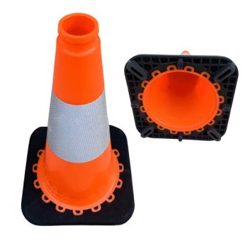 18" Inch Traffic Cones with Black Base, Portable Warning Cones Signs for Parking Lot, Road Construction Work - Qingdao Workercare Tools Manufacture Co., Ltd. - China