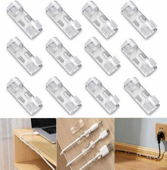 Plastic White CORD WIRE CABLE CLIPS(Pack of 20 Pcs) Size 5 mm Color White Weight 30 gm Clip Material Plastic Adhesive Strength - Avadh Trendz - India
