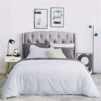 White Duvet Cover King 100% Cotton Hotel Collection White Duvet Cover - Laiwu Trustworthy Import and Export Co., Ltd. - China