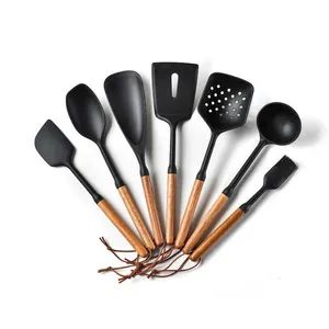 Wooden Handle Silicone Cookware 7 Piece Non-Stick Cookware Set Cooking Kitchenware - Jinhua Hengyang Cross-Border Trade Limited Liability Company - China